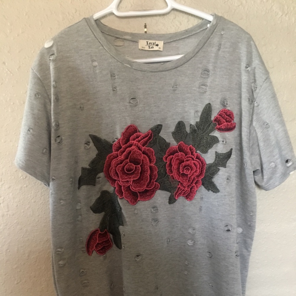Local Lab appliqué T-shirt. Like new
